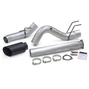 Ford F-250 Super Duty Performance Exhaust - Single Exit - Banks Power - Monster, DPF-back, 5 in. diameter, Ob-Round Tip - Black - `17-`25